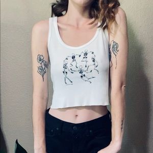 Brandy Melville dancing skeleton tank